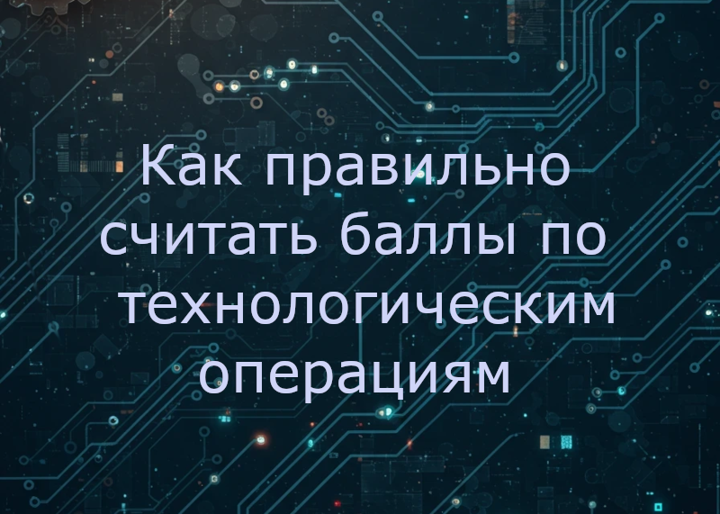 Как правильно считать баллы по технологическим операциям