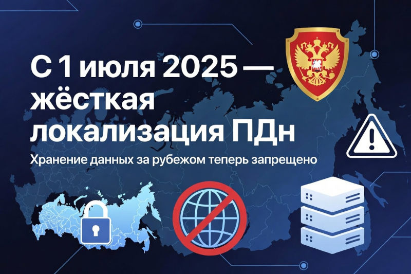 С 1 июля 2025 года — жёсткая локализация персональных данных: что изменится для владельцев сайтов и компаний
