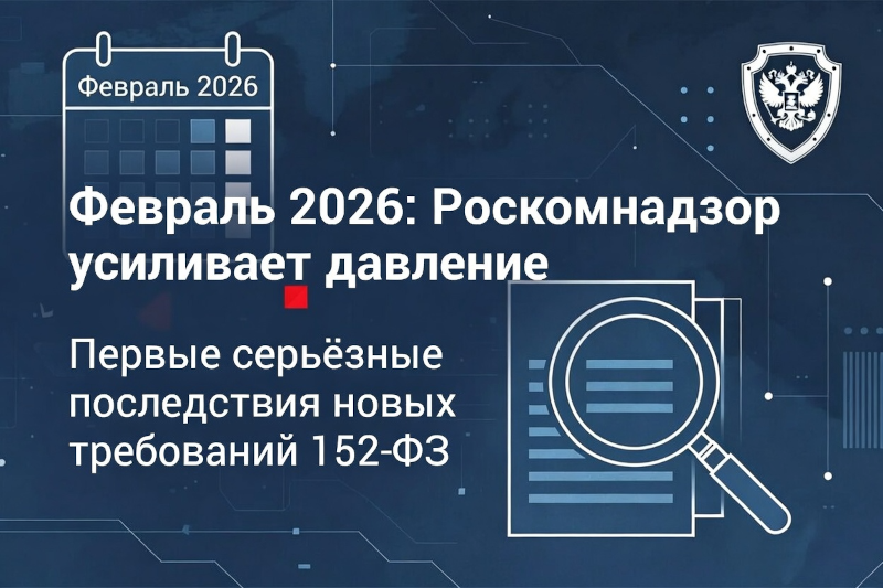 Февраль 2026: Роскомнадзор перешёл к жёсткому правоприменению новых норм 152-ФЗ