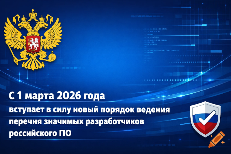 С 1 марта 2026 года вступает в силу новый порядок ведения перечня значимых разработчиков российского ПО